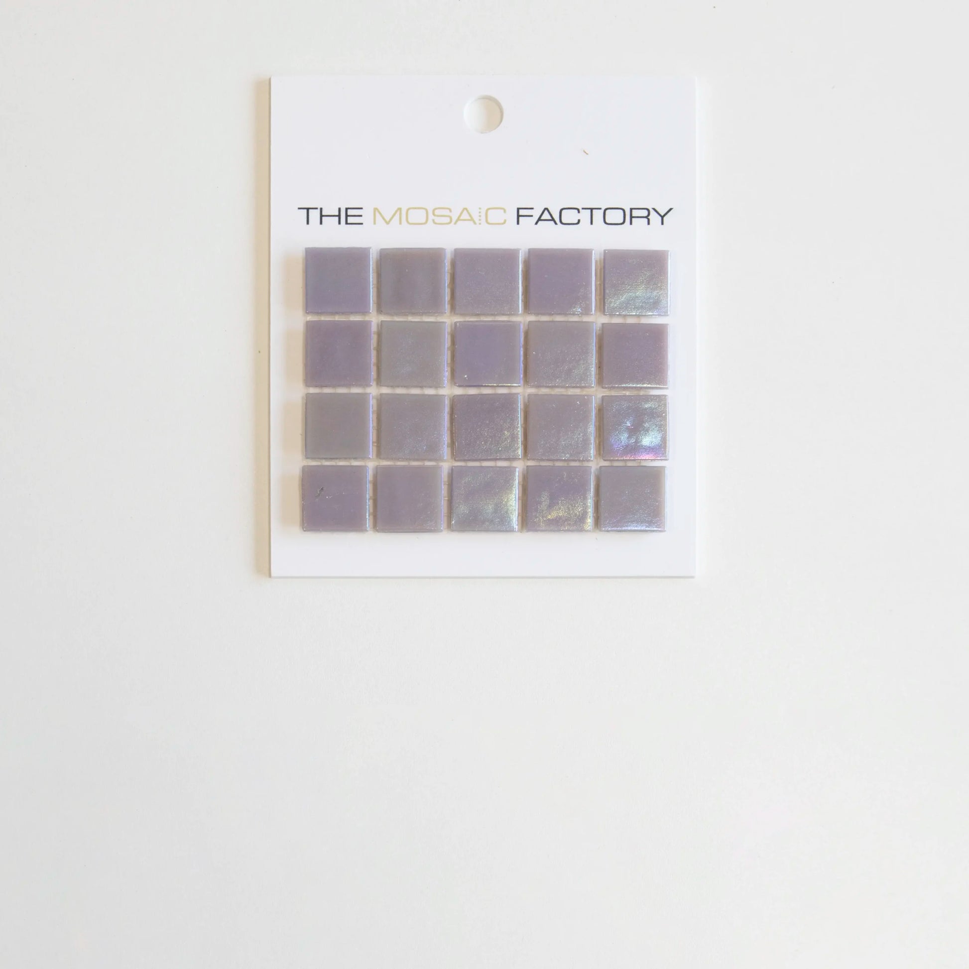 The Mosaic Factory Amsterdam Mozaiek Tegel Vierkant - Licht Grijs Glas Parelmoer Serie 322x322 mm - Mozaiektegel.com