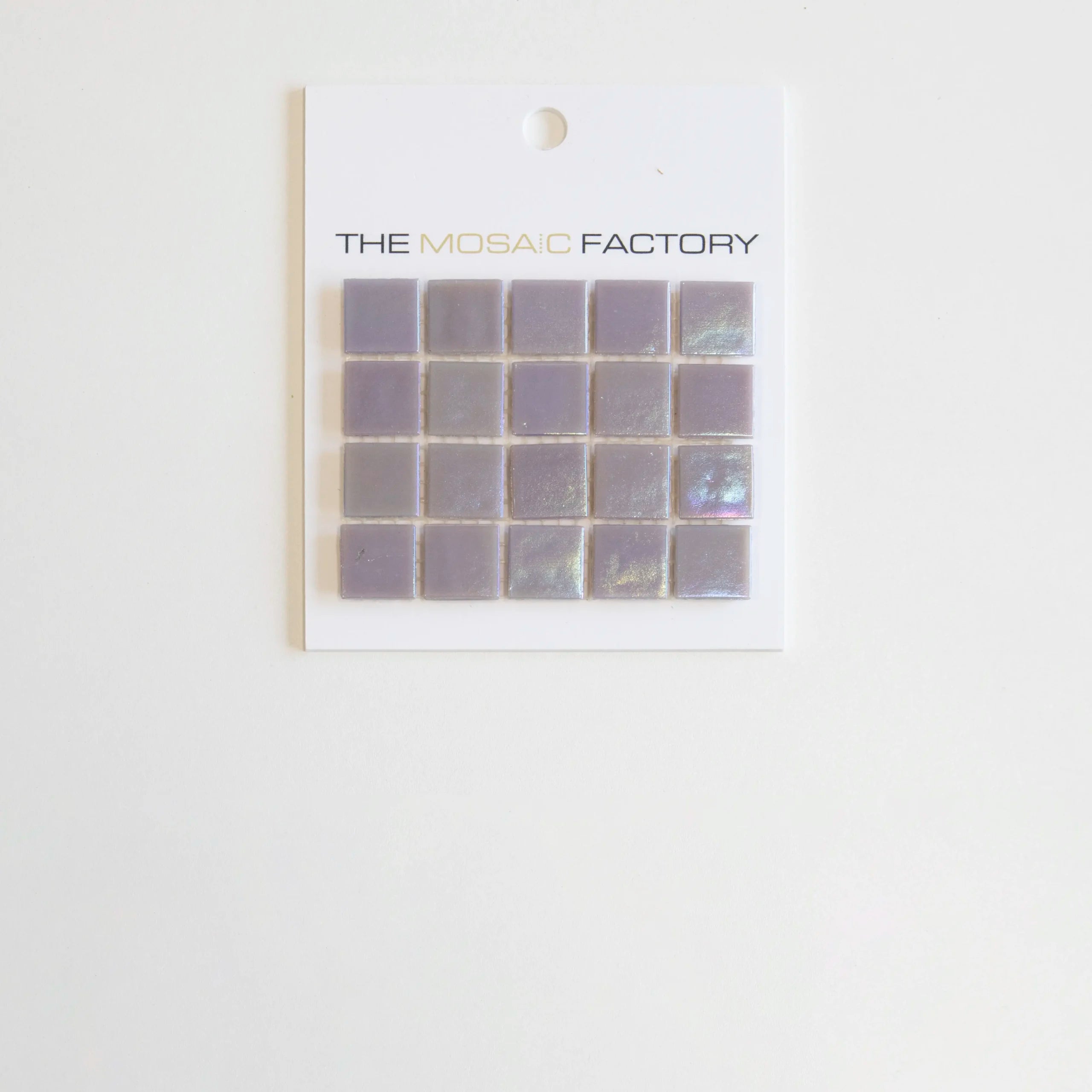 The Mosaic Factory Amsterdam Mozaiek Tegel Vierkant - Licht Grijs Glas Parelmoer Serie 322x322 mm - Mozaiektegel.com