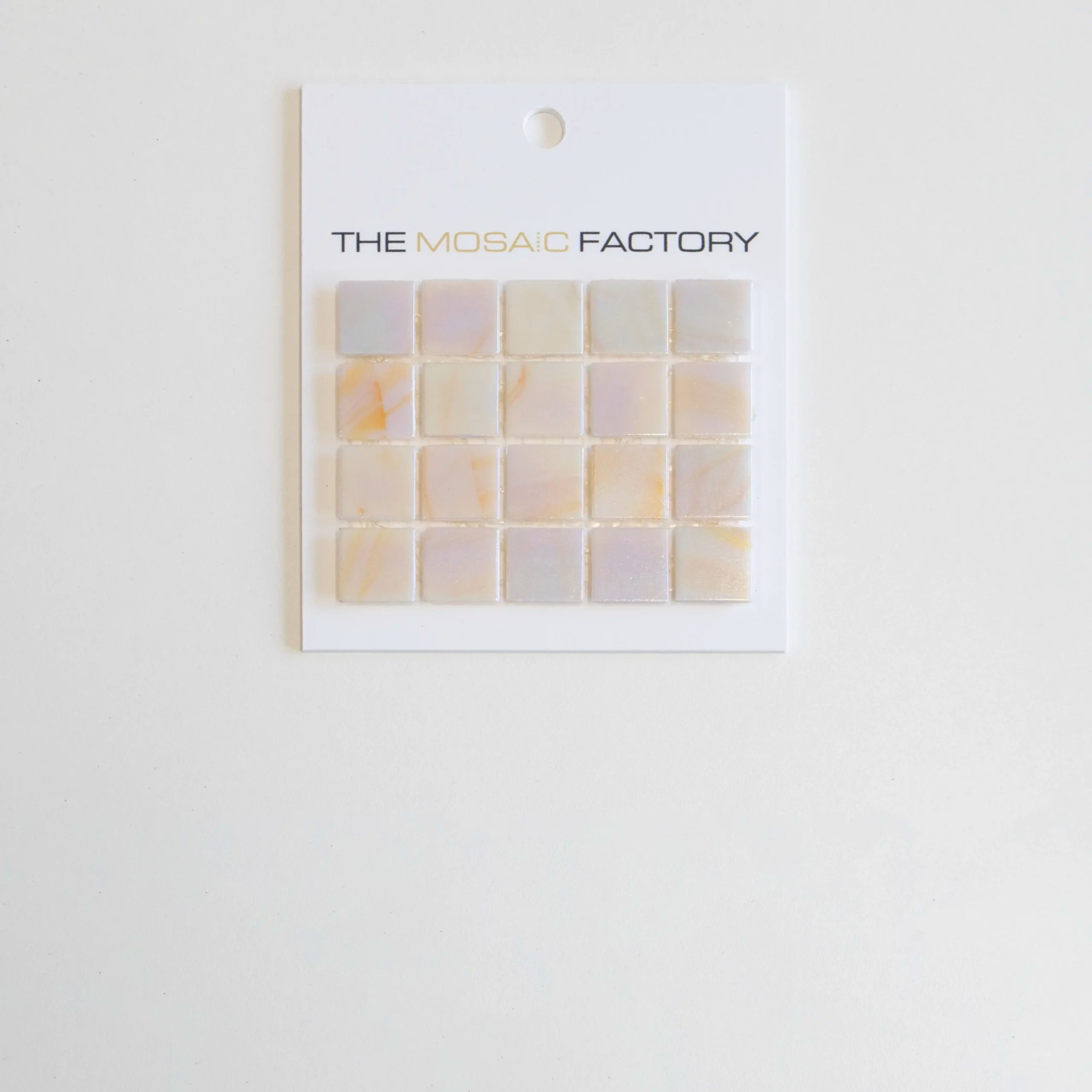 The Mosaic Factory Amsterdam Mozaiek Tegel Vierkant - Licht Roze Glas Parelmoer Serie 322x322 mm - Mozaiektegel.com