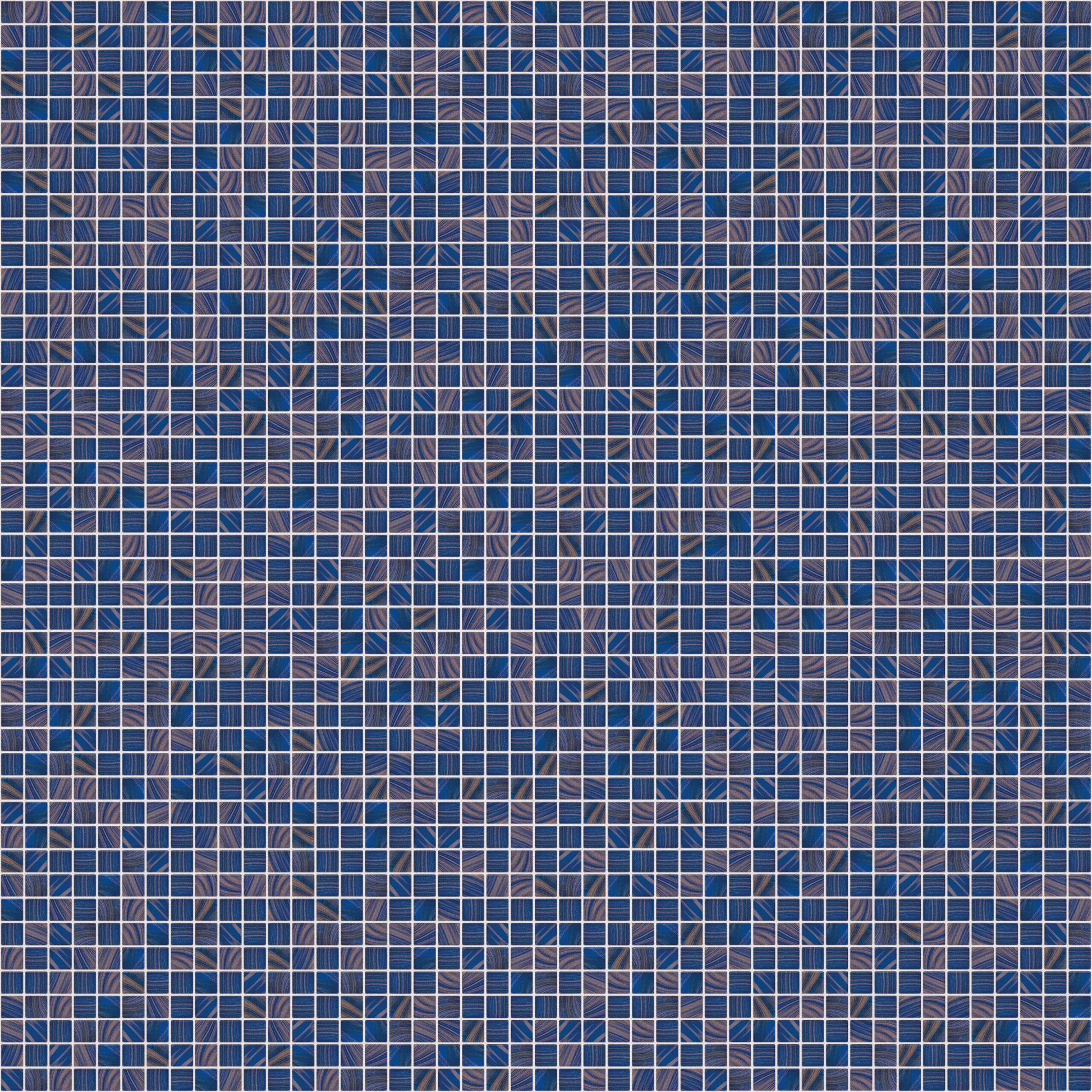 The Mosaic Factory Amsterdam Mozaiek Tegel Vierkant - Midden Blauw Glas Goud Serie 322x322 mm, voeg white scaled