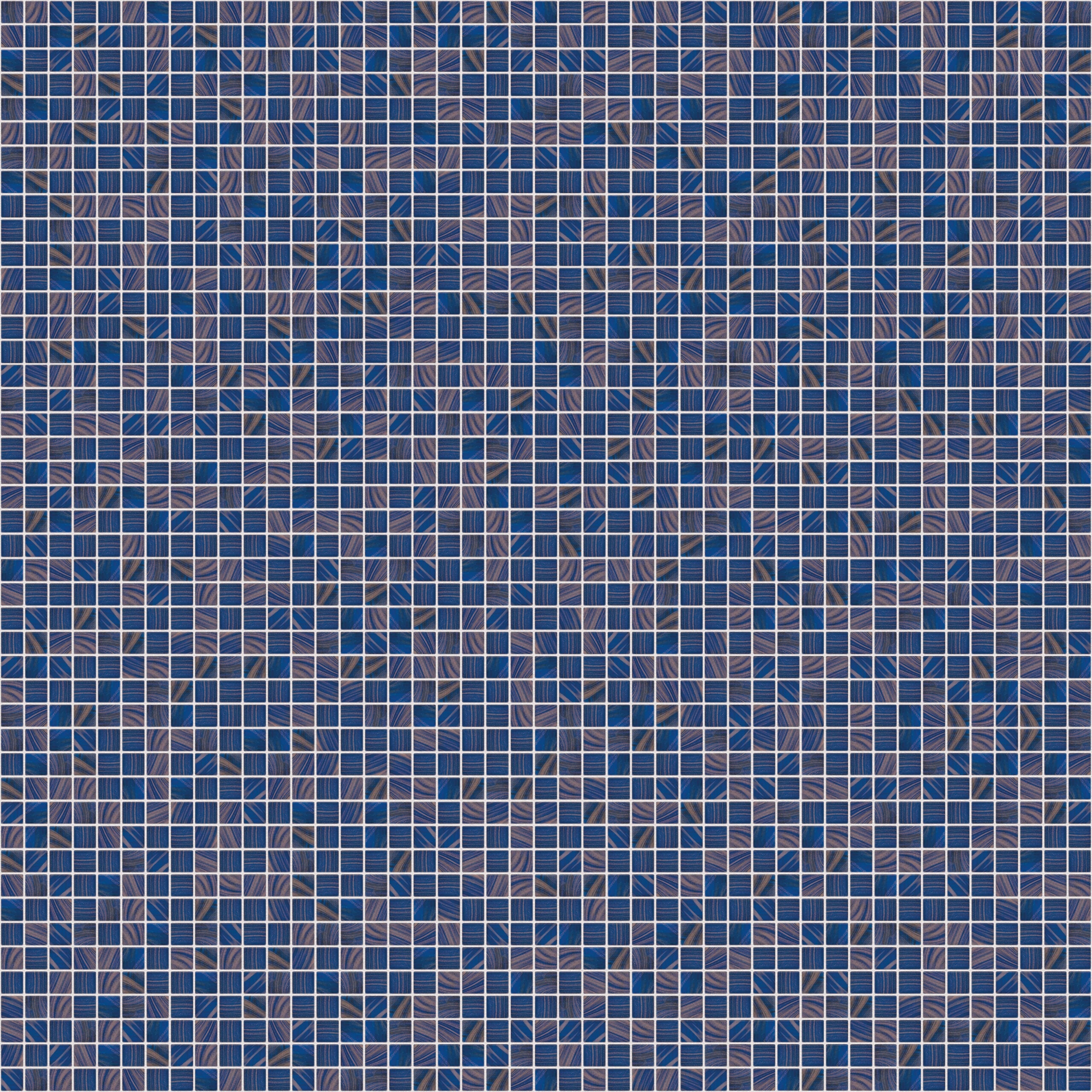 The Mosaic Factory Amsterdam Mozaiek Tegel Vierkant - Midden Blauw Glas Goud Serie 322x322 mm, voeg white scaled