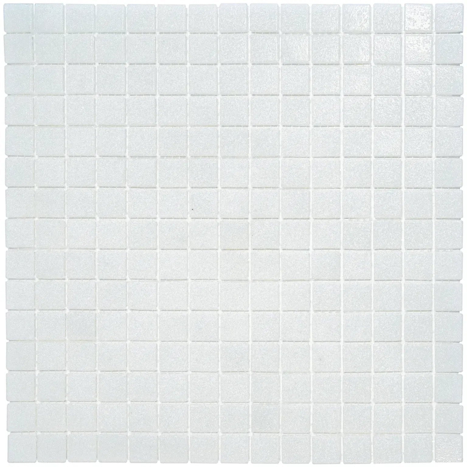 The Mosaic Factory Amsterdam Mozaïek Tegel Vierkant - Wit Vierkant Kwartsglas, 322x322 mm - Mozaiektegel.com