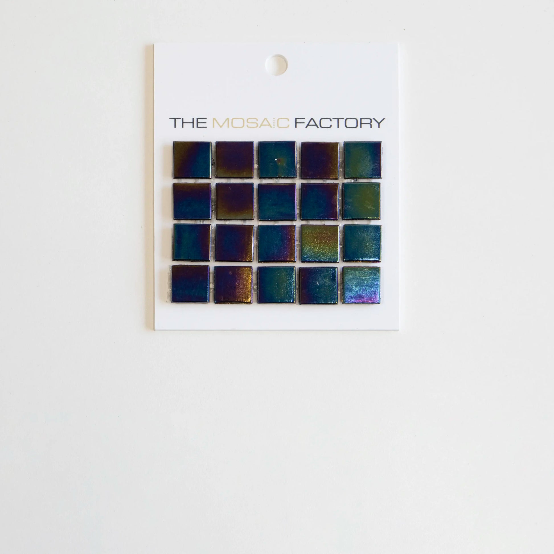 The Mosaic Factory Amsterdam Mozaiek Tegel Vierkant - Zwart Glas Parelmoer Serie 322x322 mm - Mozaiektegel.com