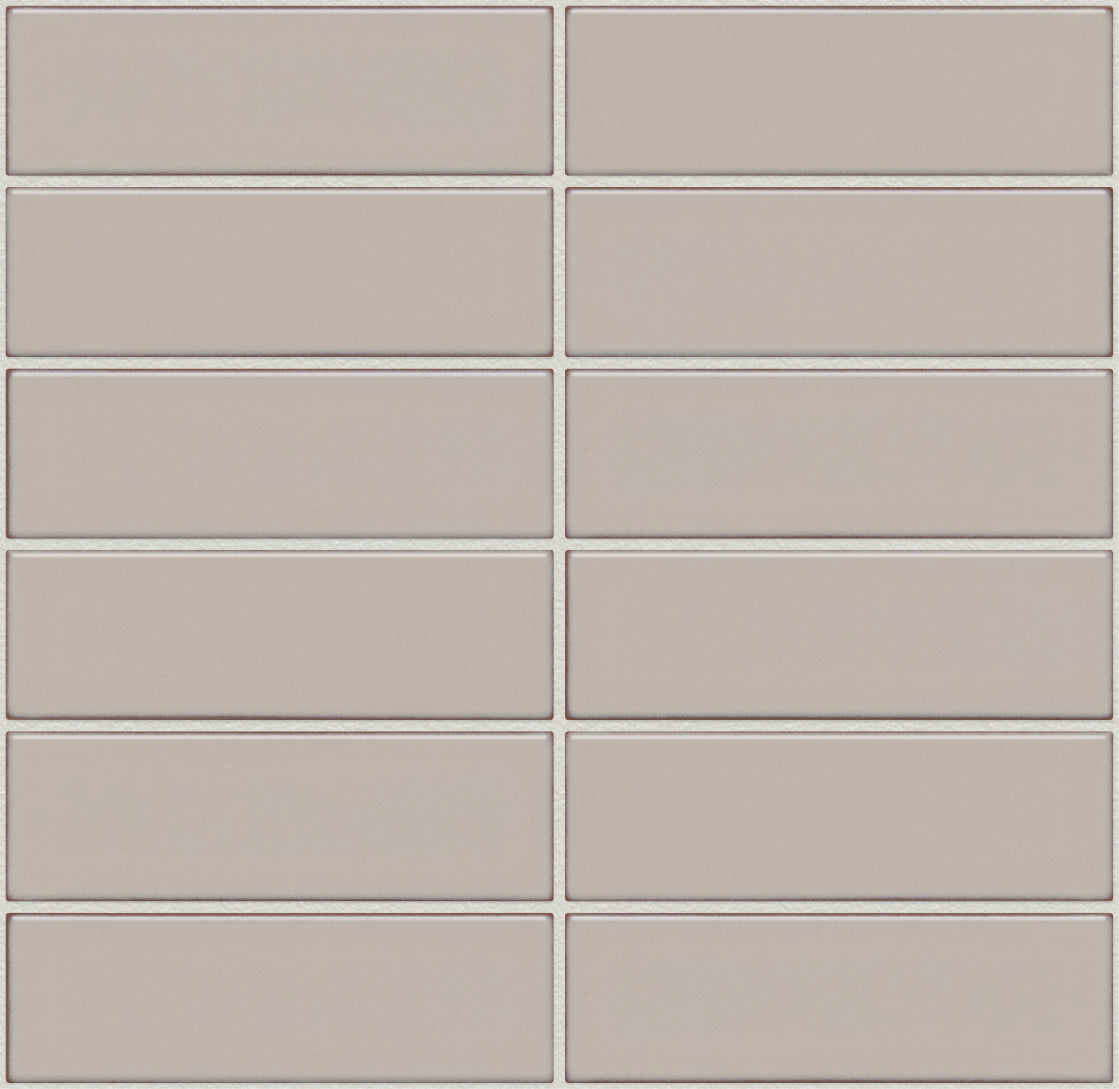 AF45200 Café Latte Glossy Barcelona - Rectangle 45x145mm, voeg moon white