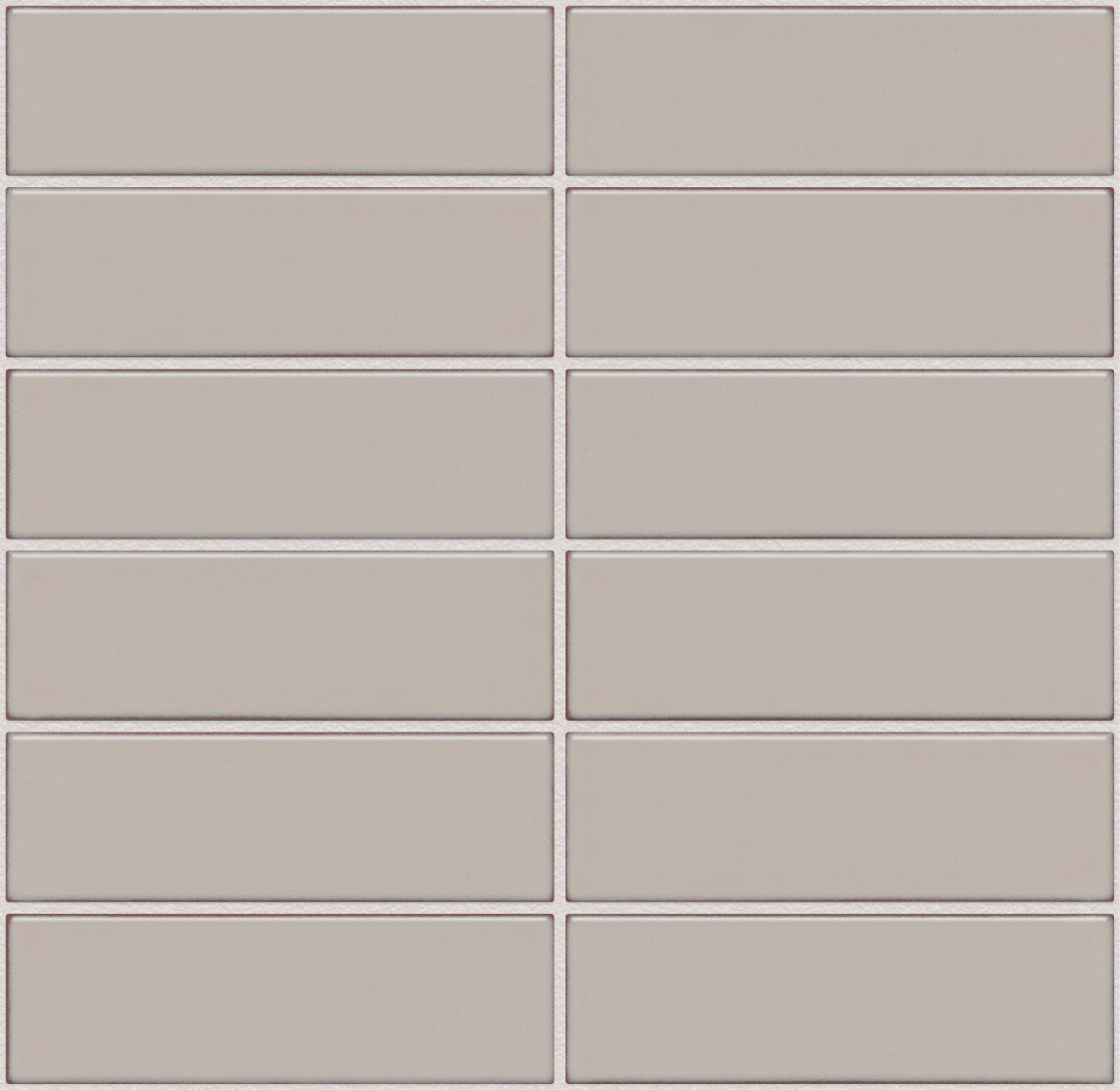 AF45200 Café Latte Glossy Barcelona - Rectangle 45x145mm, voeg Silver grey