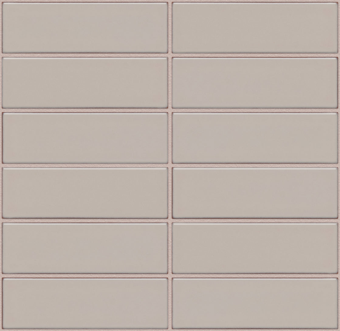 AF45200 Café Latte Glossy Barcelona - Rectangle 45x145mm, voeg ancient white