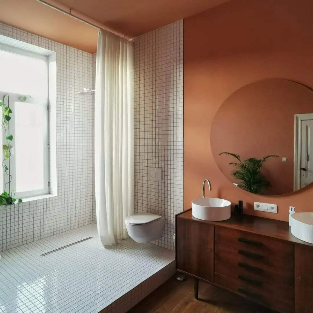 The Mosaic Factory Barcelona Mozaiek Tegel Vierkant - Extra Wit Porselein Geglazuurd 309x309 mm, badkamer wc en wastafel