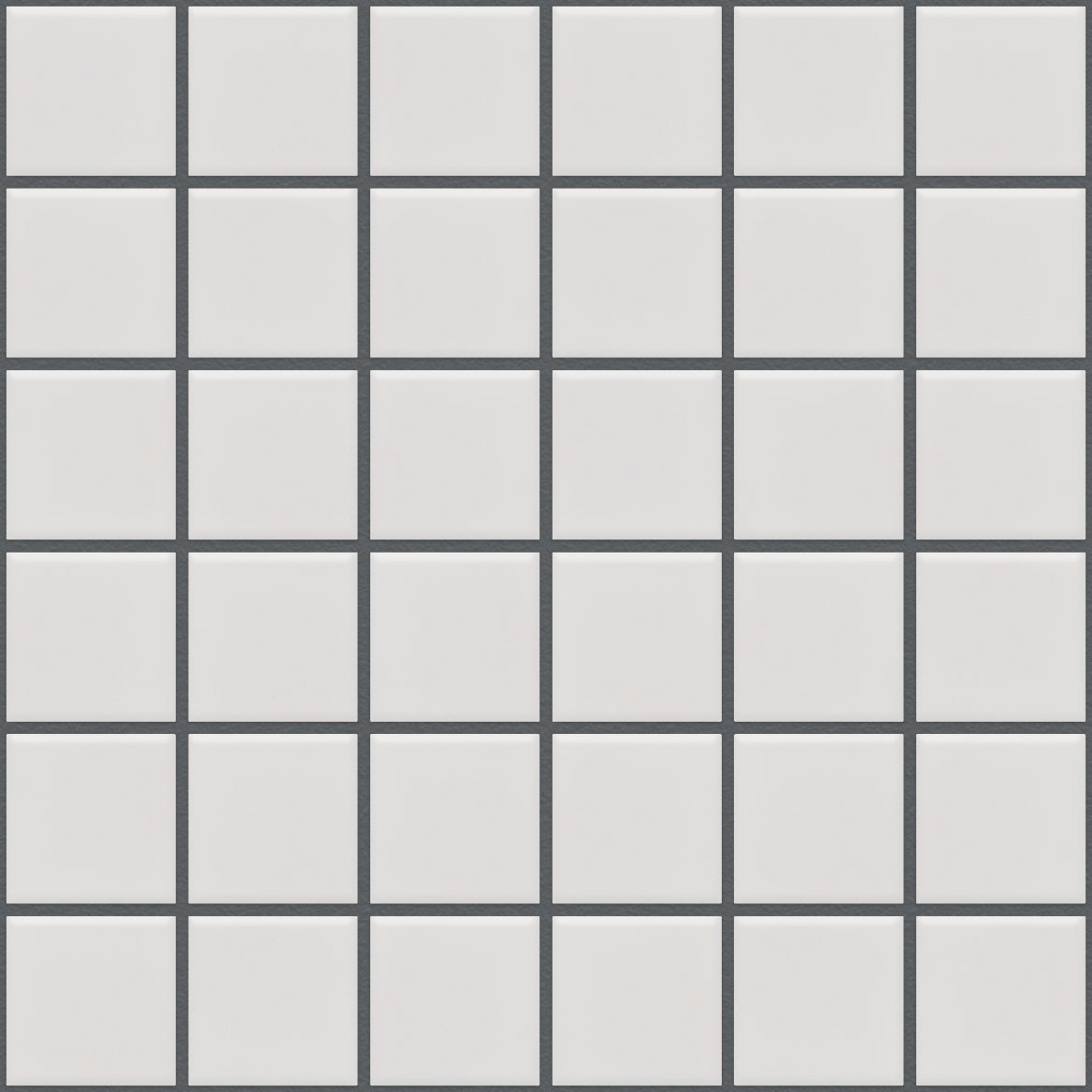 The Mosaic Factory Barcelona Mozaiek Tegel Vierkant - Extra Wit Porselein Geglazuurd 309x309 mm, voeg antracite