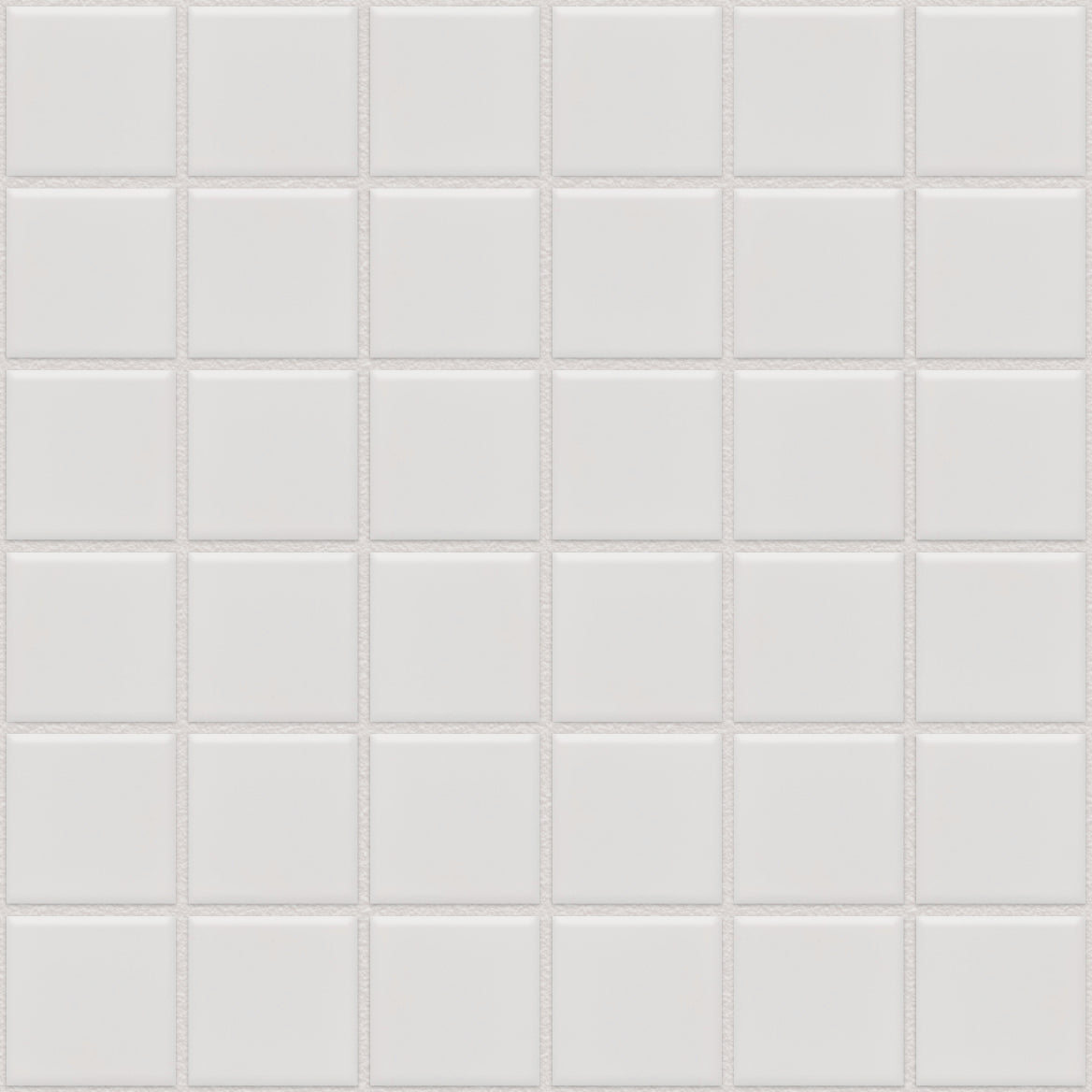 The Mosaic Factory Barcelona Mozaiek Tegel Vierkant - Extra Wit Porselein Geglazuurd 309x309 mm, voeg silver grey