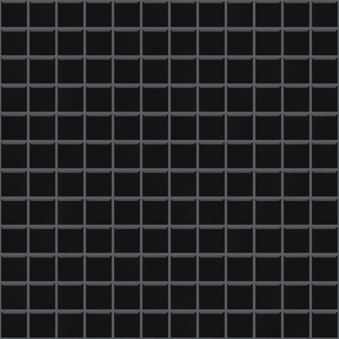 The Mosaic Factory Barcelona Mozaiek Tegel Vierkant - Zwart Porselein Geglazuurd 300x300 mm, voeg antracite