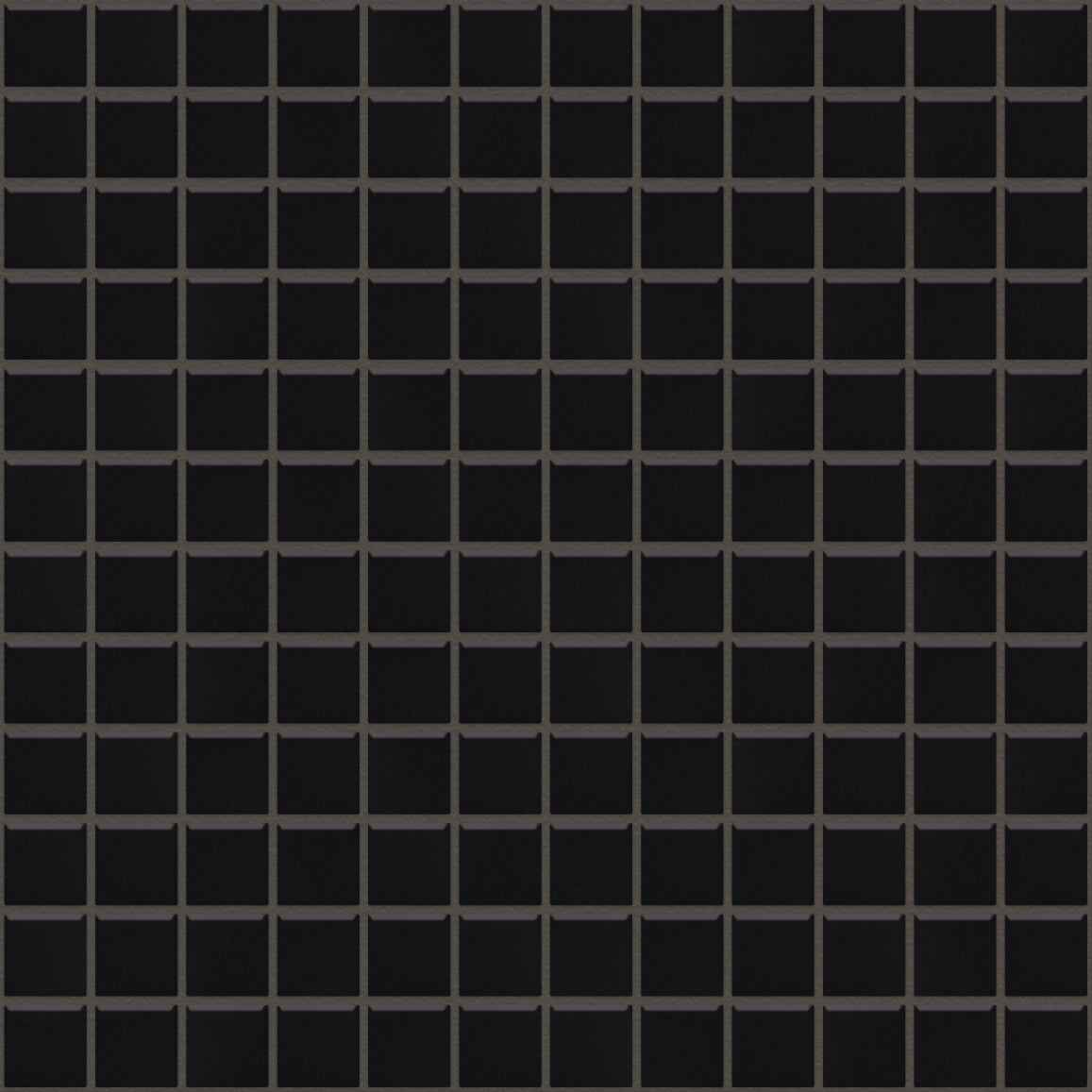 The Mosaic Factory Barcelona Mozaiek Tegel Vierkant - Zwart Porselein Geglazuurd 300x300 mm, voeg black