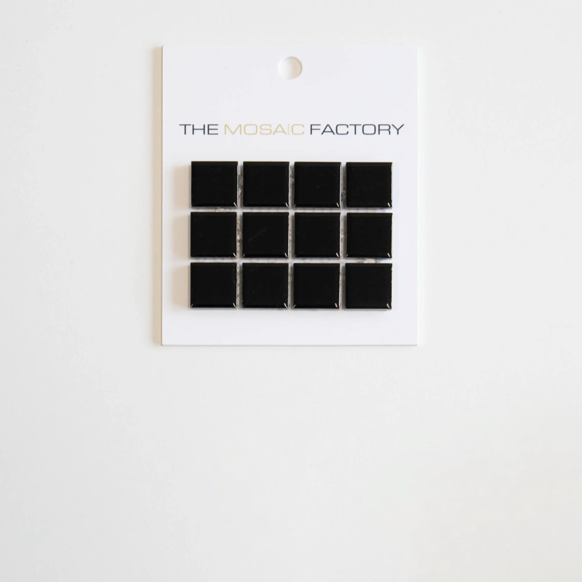 The Mosaic Factory Barcelona Mozaiek Tegel Vierkant - Zwart Porselein Geglazuurd 300x300 mm - Mozaiektegel.com