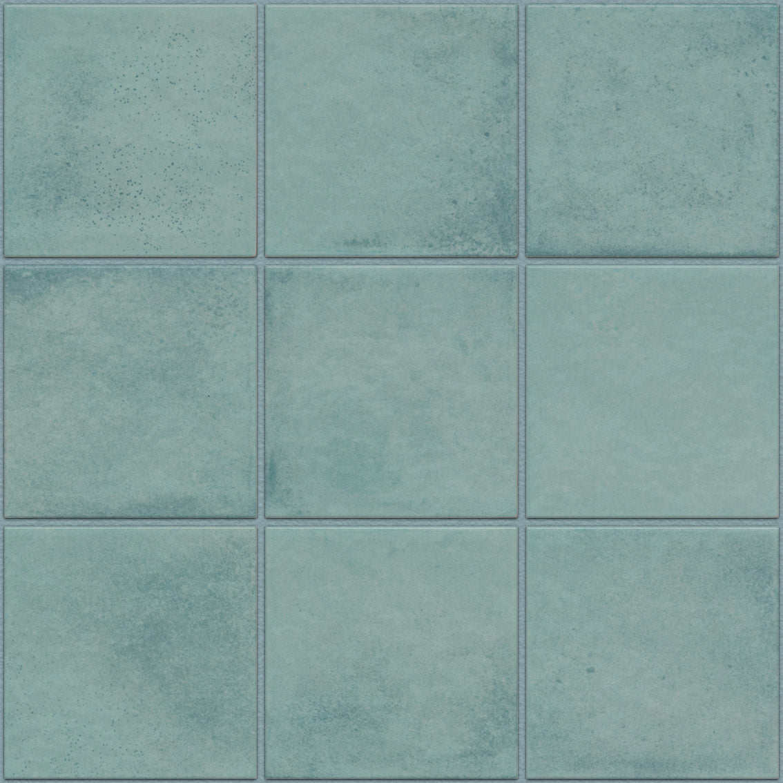 The Mosaic Factory Kasba Mozaïek Tegel Vierkant - Turqouise Glanzend Porselein 297x297 mm, voeg green grey gloss