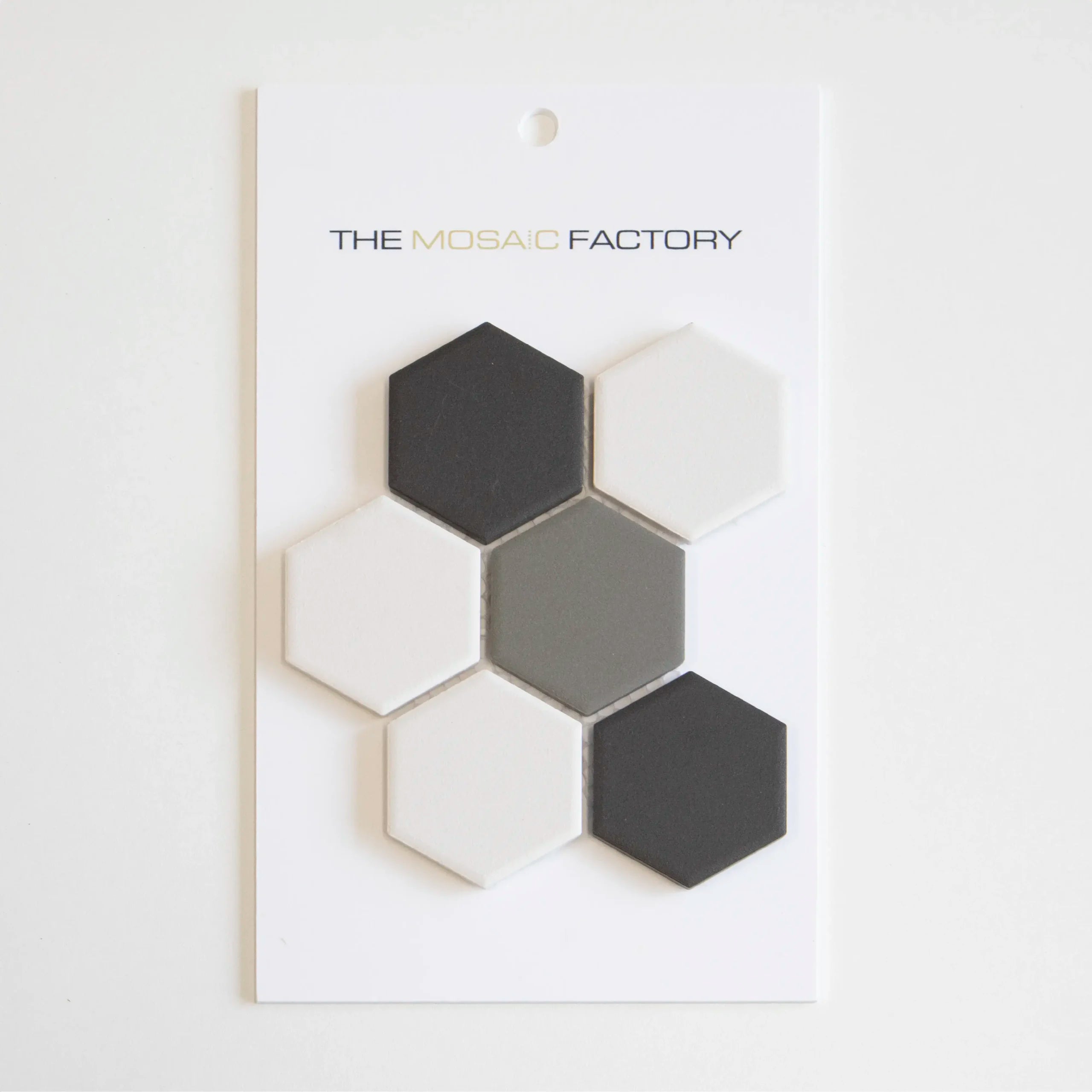 The Mosaic Factory London Mozaiek Tegel Hexagon - Contrast Mix Ongeglazuurd, R11 281x325 mm - Mozaiektegel.com