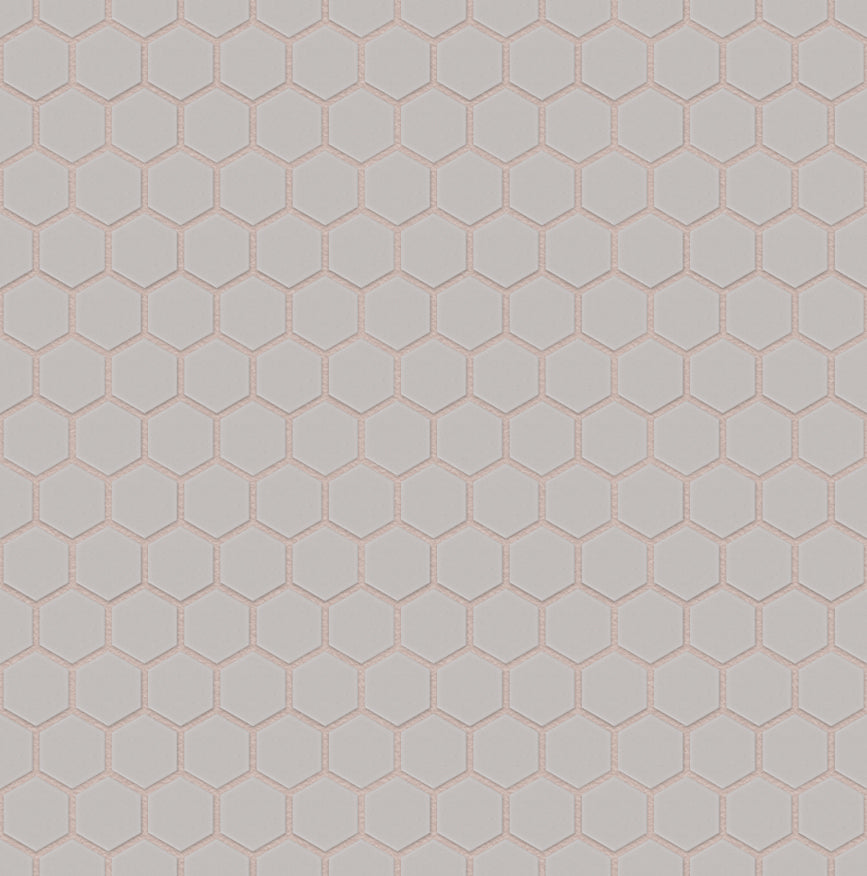 The Mosaic Factory London Mozaiek Tegel Hexagon - Wit Porselein Ongeglazuurd, R11 260x300 mm, voeg ancient white