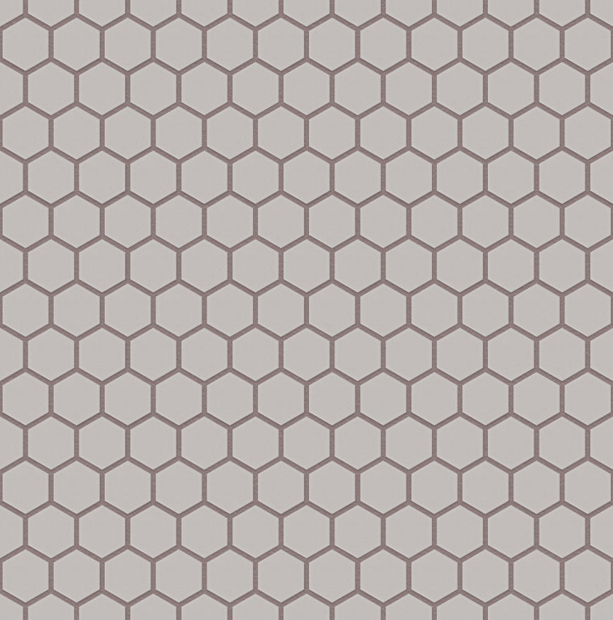 The Mosaic Factory London Mozaiek Tegel Hexagon - Wit Porselein Ongeglazuurd, R11 260x300 mm, voeg linen