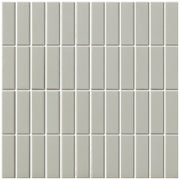 The Mosaic Factory London Mozaiek Tegel Rechthoek - Mat Grijs Porselein Ongeglazuurd, R11 23x73x6 mm - Mozaiektegel.com