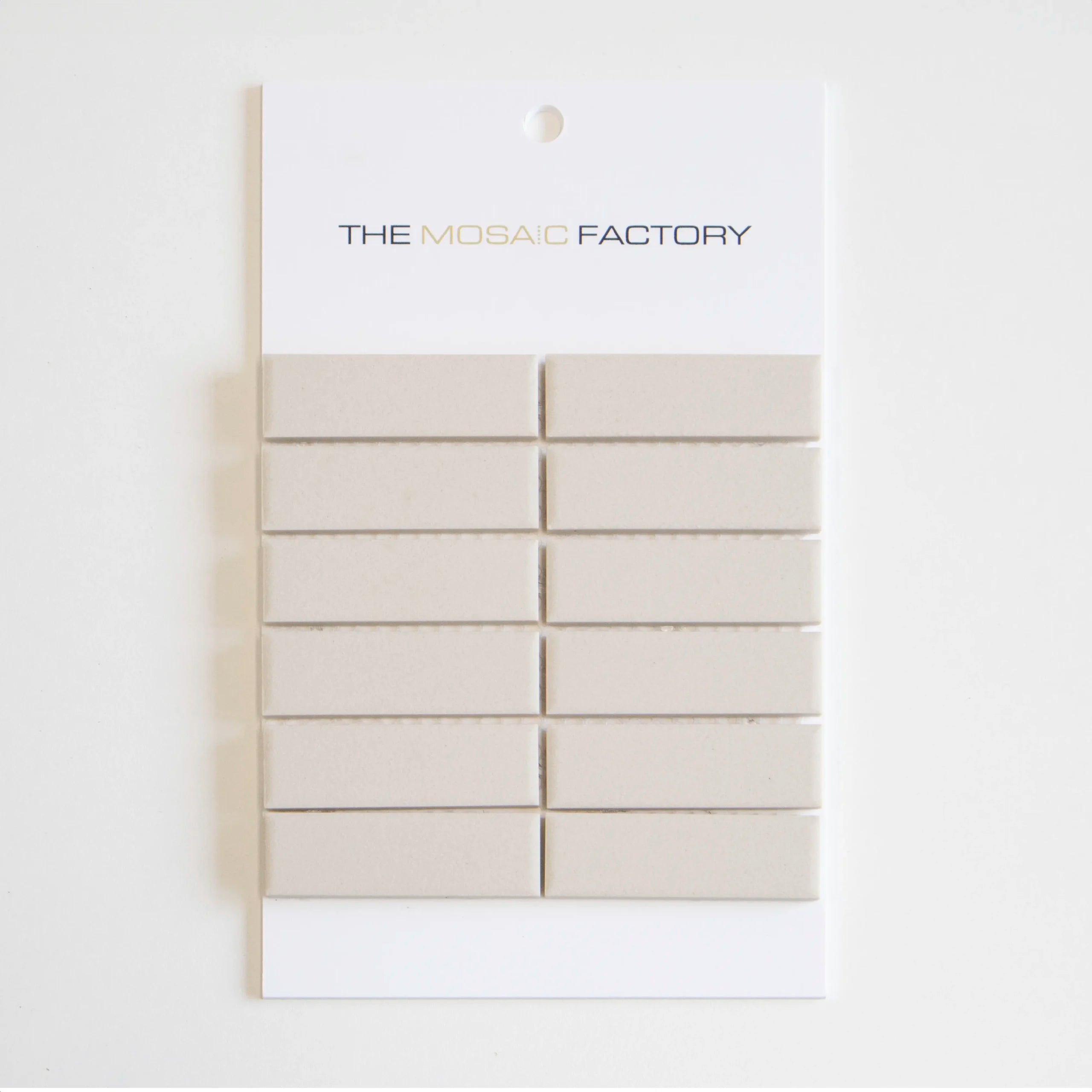The Mosaic Factory London Mozaiek Tegel Rechthoek - Mat Wit Porselein Ongeglazuurd, R11 23x73x6 mm - Mozaiektegel.com