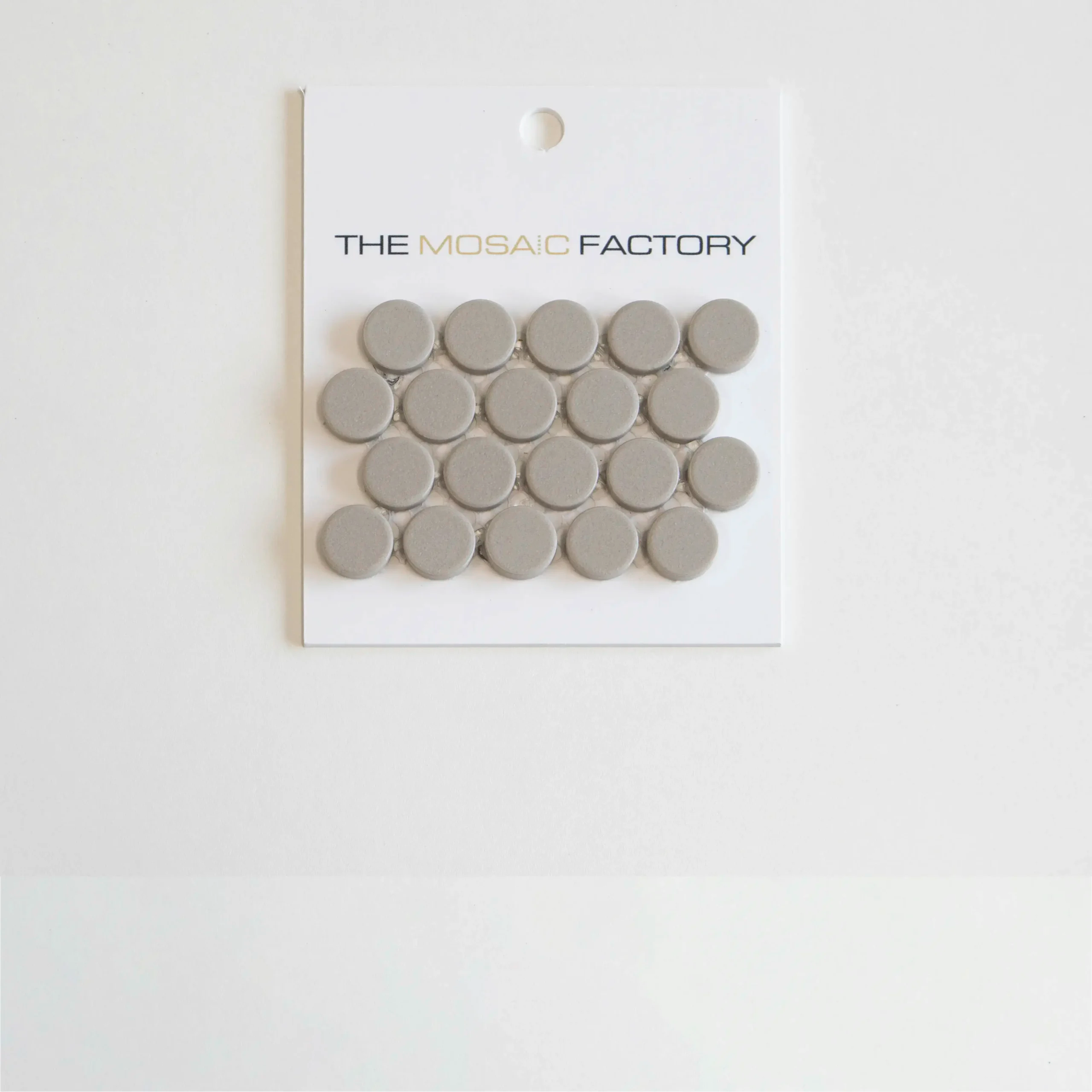 The Mosaic Factory London Mozaiek Tegel Rond - Grijs Porselein Ongeglazuurd, R11 315x294 mm - Mozaiektegel.com