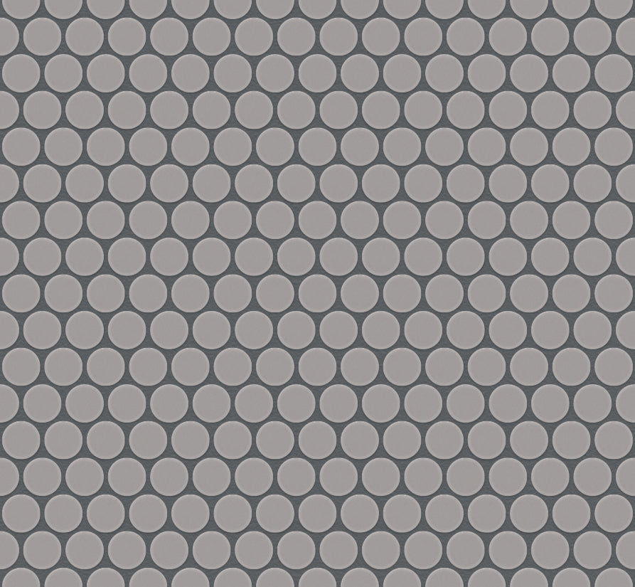 The Mosaic Factory London Mozaiek Tegel Rond - Wit Porselein Ongeglazuurd, R11 315x294 mm, voeg antractiet