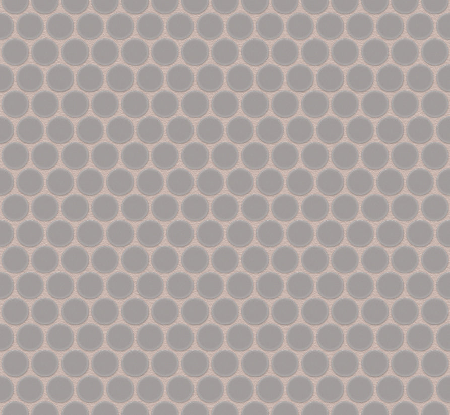 The Mosaic Factory London Mozaiek Tegel Rond - Wit Porselein Ongeglazuurd, R11 315x294 mm, voeg ancient