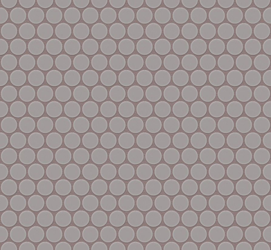 The Mosaic Factory London Mozaiek Tegel Rond - Wit Porselein Ongeglazuurd, R11 315x294 mm, voeg linen