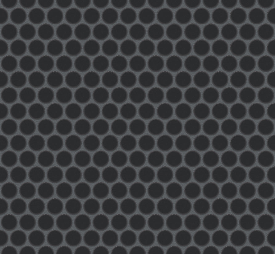 Bekijk hier de The Mosaic Factory London Mozaiek Tegel Rond - Zwart Porselein Ongeglazuurd, R11 315x294 mm, voeg antracite