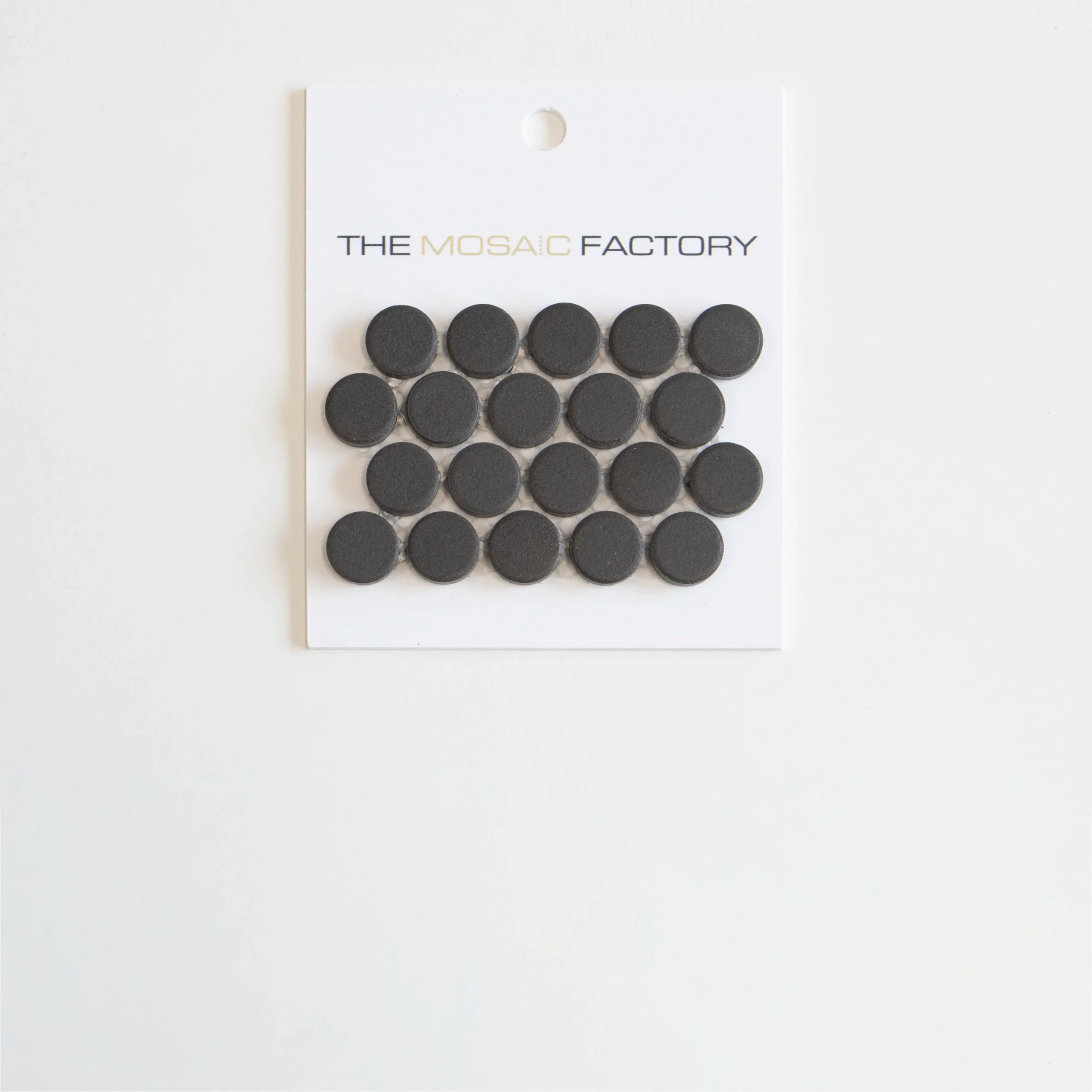 The Mosaic Factory London Mozaiek Tegel Rond - Zwart Porselein Ongeglazuurd, R11 315x294 mm - Mozaiektegel.com