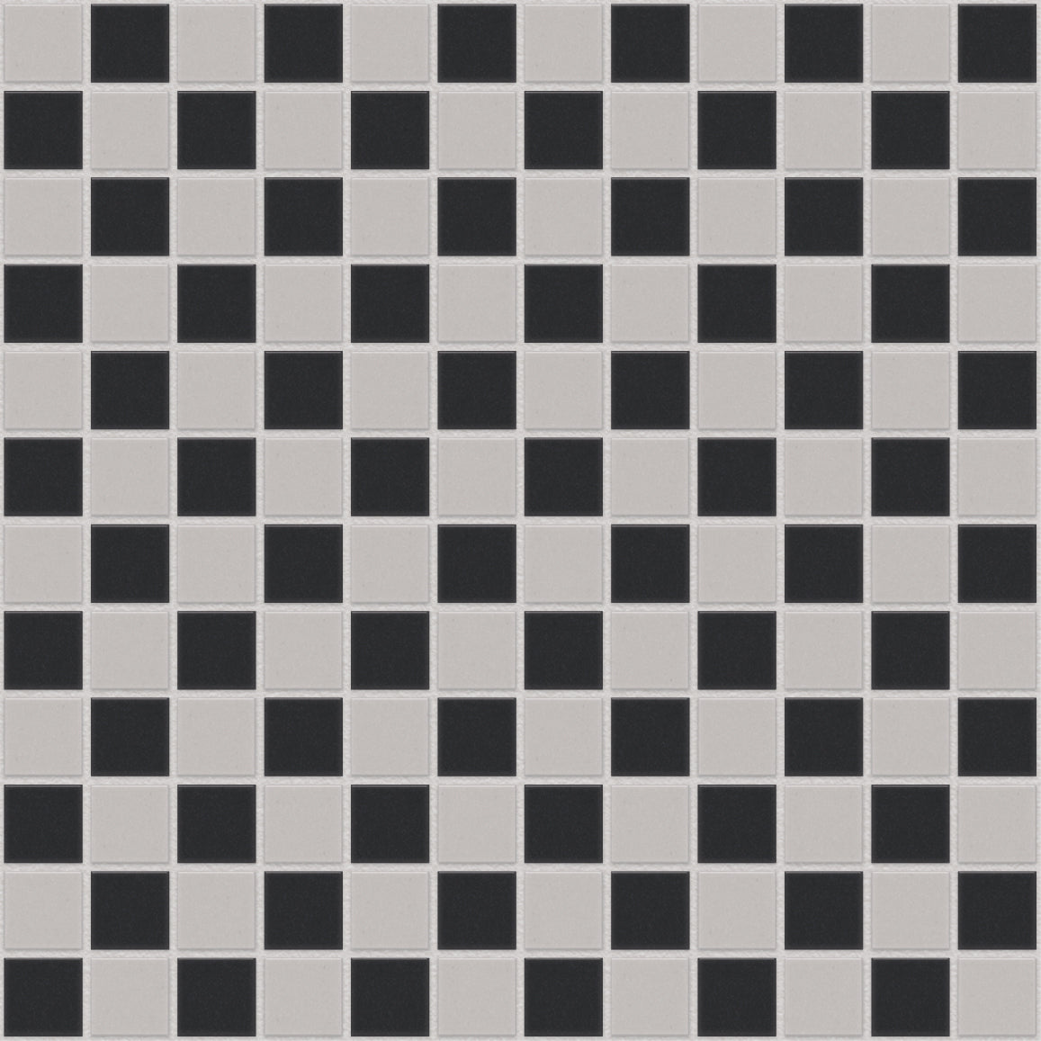 The Mosaic Factory London Mozaiek Tegel Vierkant - Dambord Mix Porselein Ongeglazuurd, R11 300x300 mm, voeg manhattan