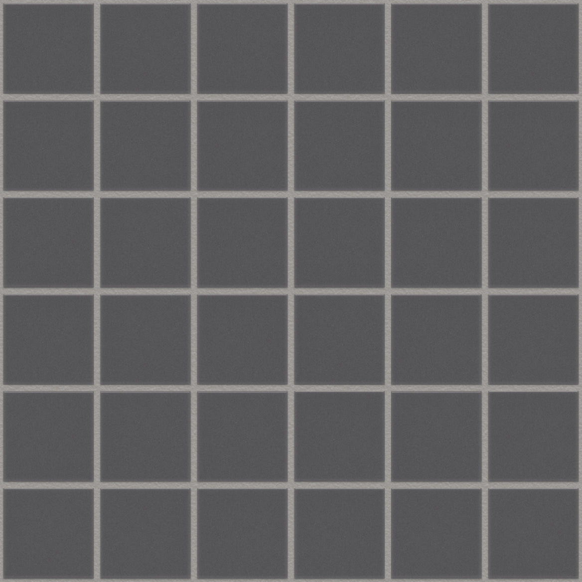 The Mosaic Factory London Mozaiek Tegel Vierkant - Donker Grijs Porselein Ongeglazuurd, R11 309x309 mm, voeg medium grey