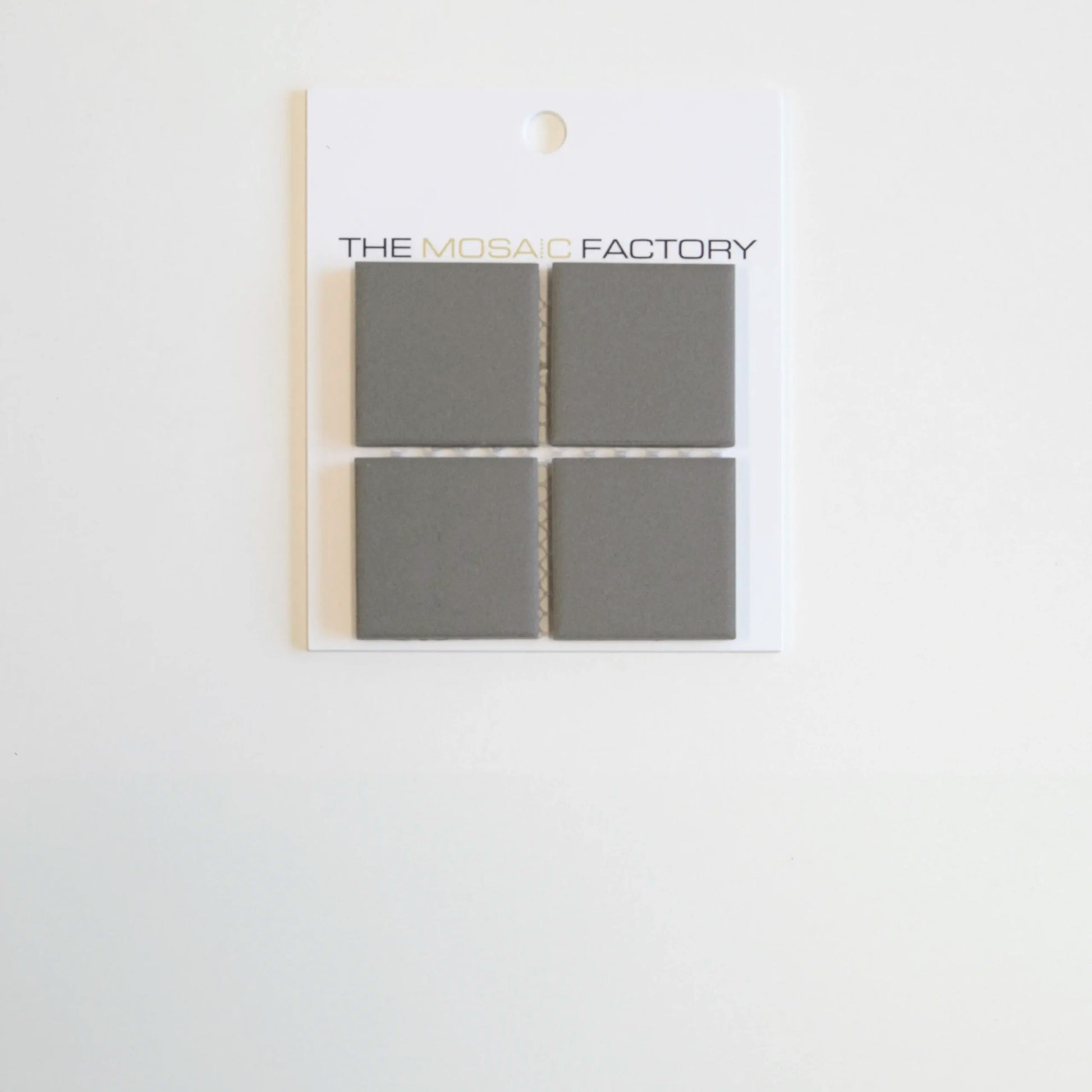 The Mosaic Factory London Mozaiek Tegel Vierkant - Donker Grijs Porselein Ongeglazuurd, R11 309x309 mm - Mozaiektegel.com