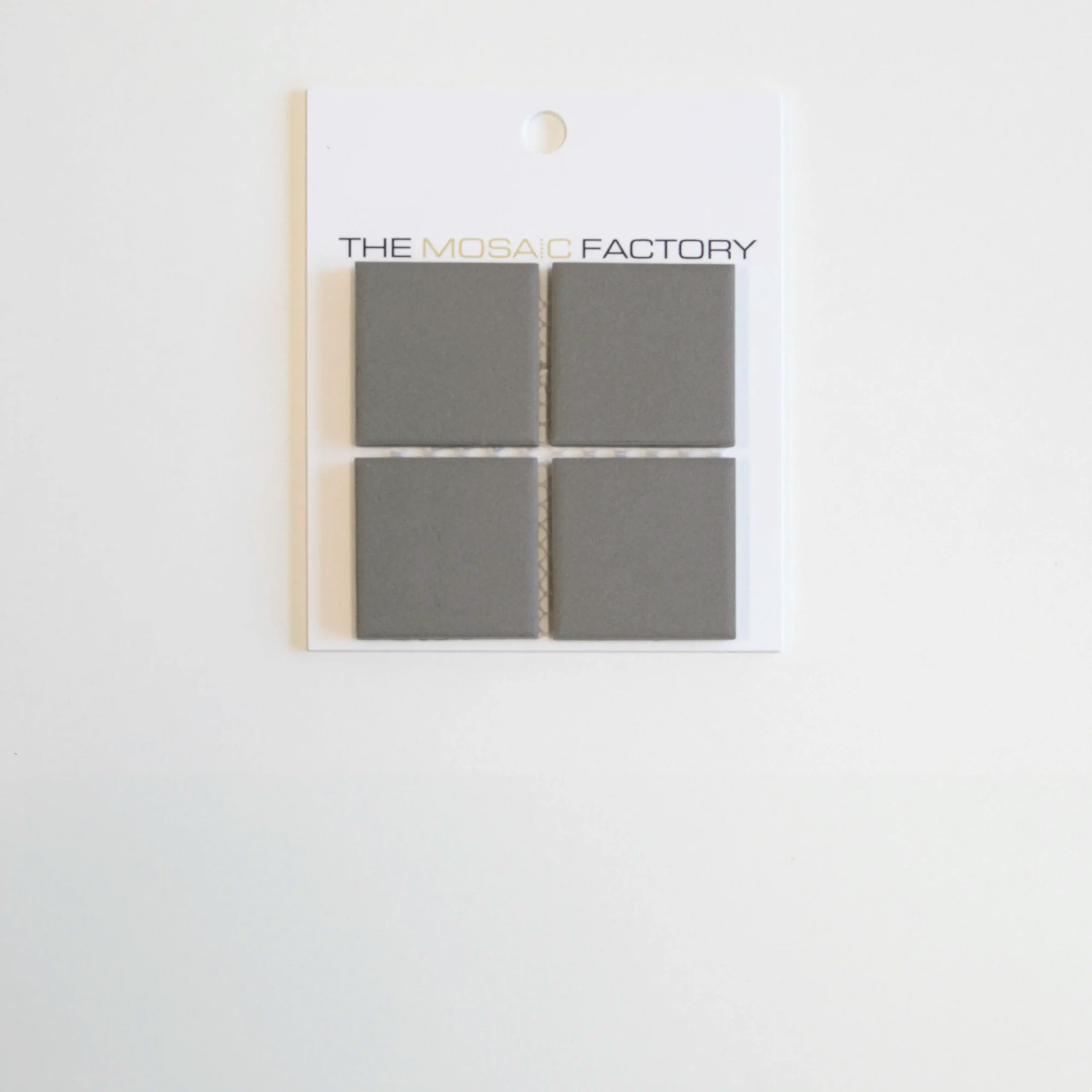 The Mosaic Factory London Mozaiek Tegel Vierkant - Donker Grijs Porselein Ongeglazuurd, R11 309x309 mm - Mozaiektegel.com