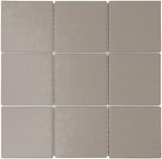 The Mosaic Factory London Mozaiek Tegel Vierkant - Grijs Porselein Ongeglazuurd, R11 95x95x6 mm - Mozaiektegel.com
