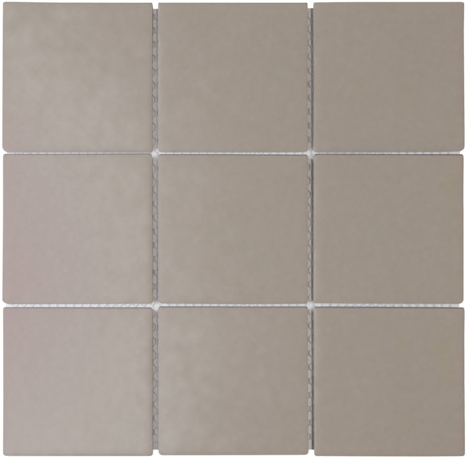 The Mosaic Factory London Mozaiek Tegel Vierkant - Grijs Porselein Ongeglazuurd, R11 95x95x6 mm - Mozaiektegel.com