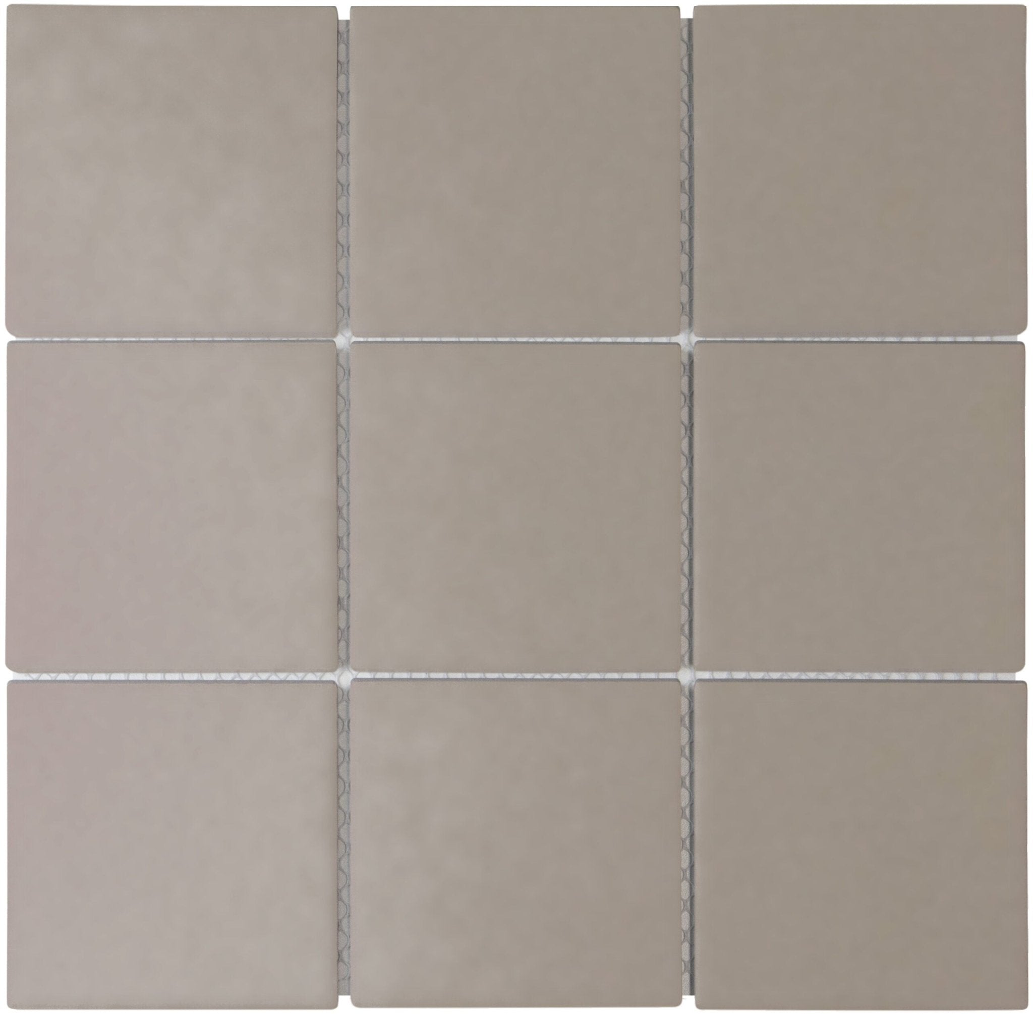 The Mosaic Factory London Mozaiek Tegel Vierkant - Grijs Porselein Ongeglazuurd, R11 95x95x6 mm - Mozaiektegel.com