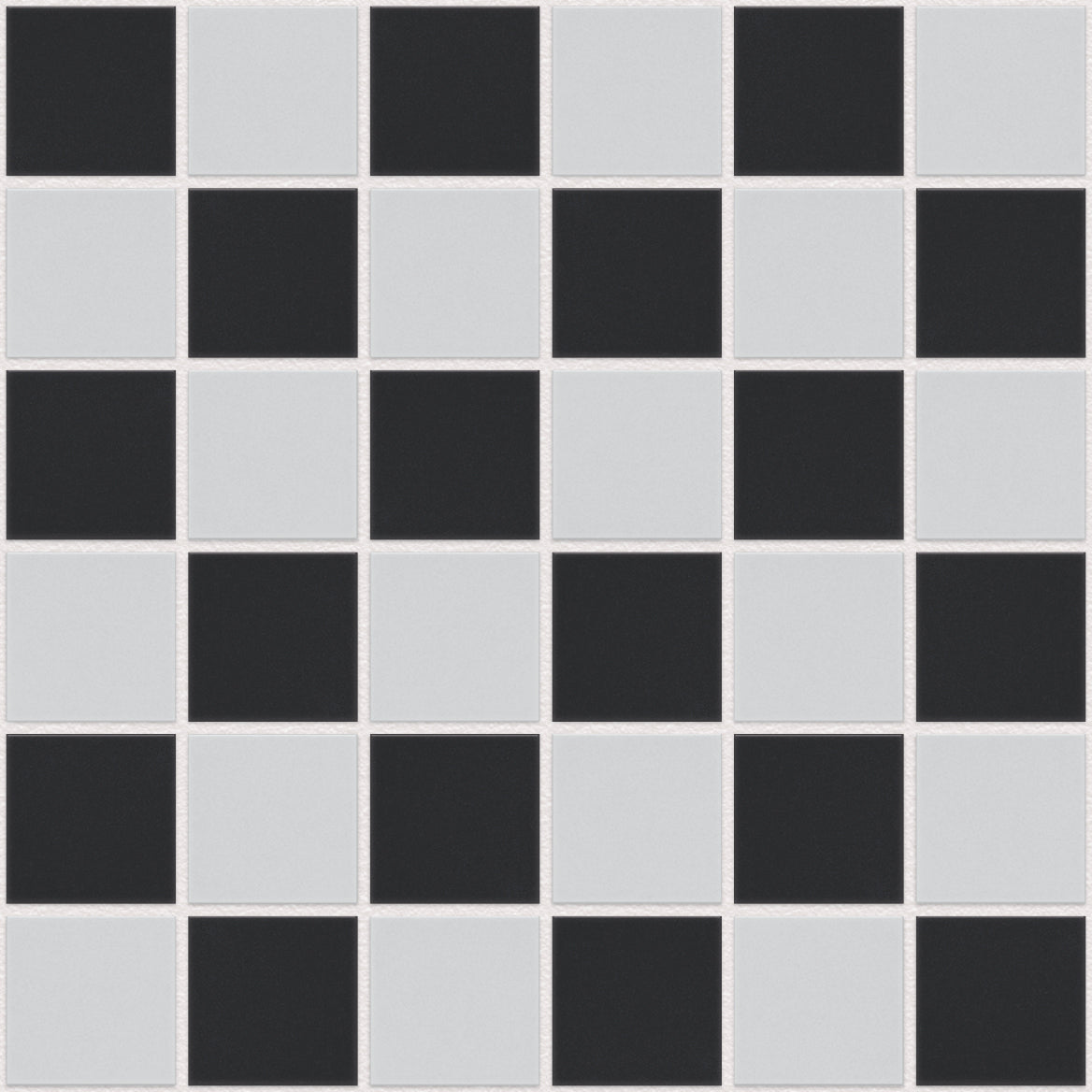 The Mosaic Factory London Mozaiek Tegel Vierkant - Schaakbord Porselein Ongeglazuurd, R11 309x309 mm, voeg white