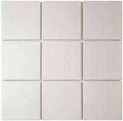 The Mosaic Factory London Mozaiek Tegel Vierkant - Super Wit Porselein Ongeglazuurd, R11 95x95x6 mm - Mozaiektegel.com