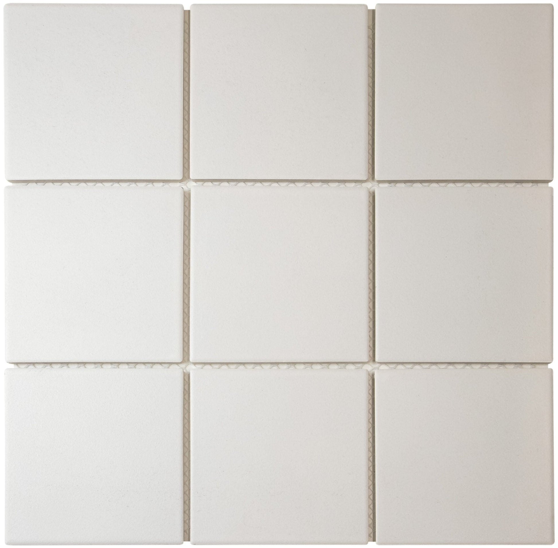 The Mosaic Factory London Mozaiek Tegel Vierkant - Super Wit Porselein Ongeglazuurd, R11 95x95x6 mm - Mozaiektegel.com