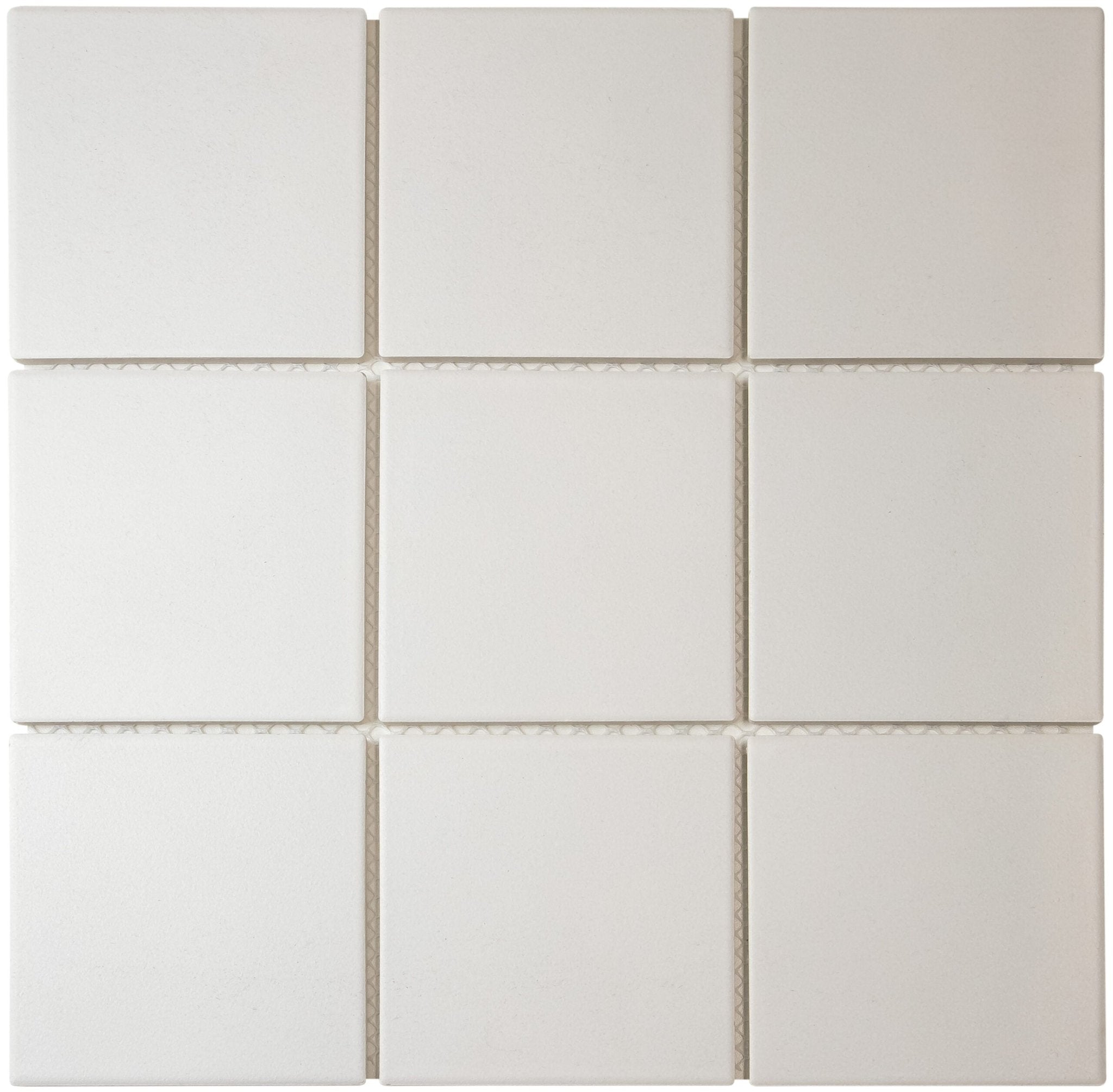 The Mosaic Factory London Mozaiek Tegel Vierkant - Super Wit Porselein Ongeglazuurd, R11 95x95x6 mm - Mozaiektegel.com