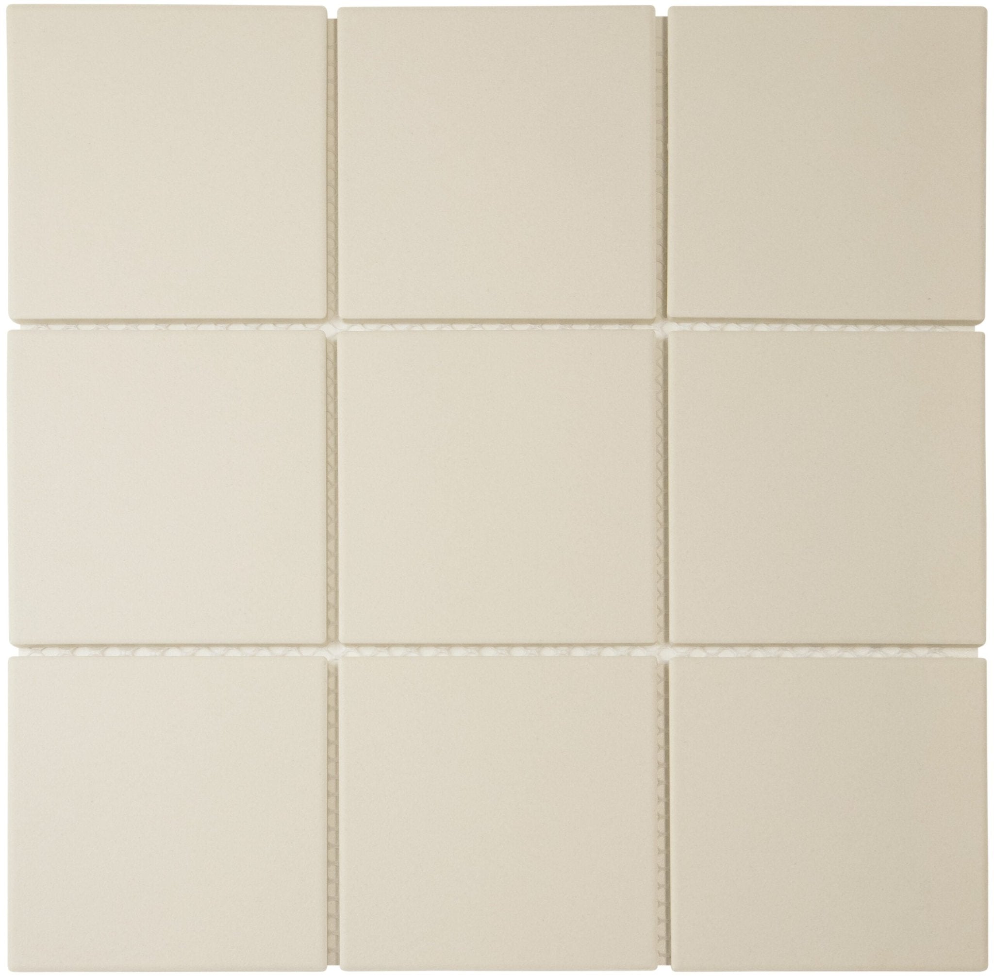 The Mosaic Factory London Mozaiek Tegel Vierkant - Wit Porselein Ongeglazuurd, R11 95x95x6 mm - Mozaiektegel.com