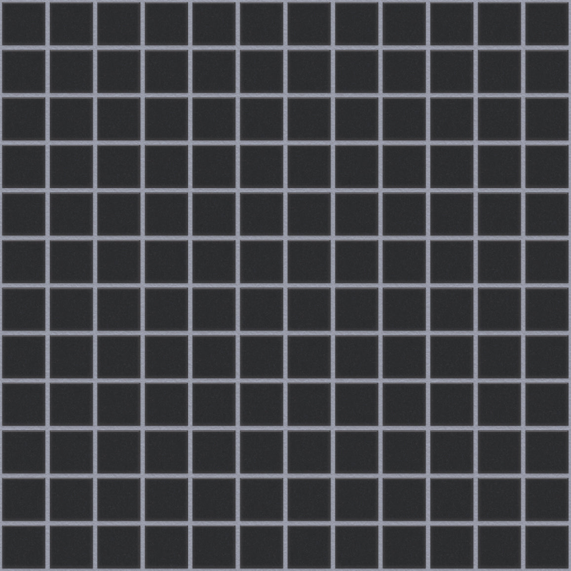 The Mosaic Factory London Mozaiek Tegel Vierkant - Zwart Porselein Ongeglazuurd, R11 300x300 mm, voeg artic grey