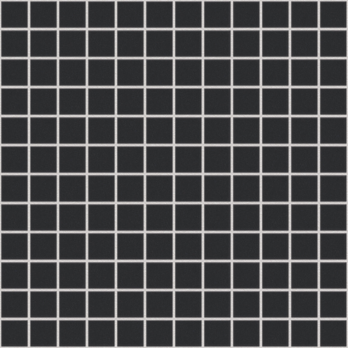 The Mosaic Factory London Mozaiek Tegel Vierkant - Zwart Porselein Ongeglazuurd, R11 300x300 mm, voeg manhattan