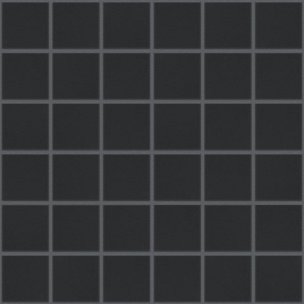 The Mosaic Factory London Mozaiek Tegel Vierkant - Zwart Porselein Ongeglazuurd, R11 309x309 mm, voeg antracite