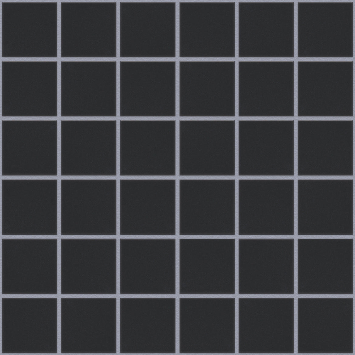 The Mosaic Factory London Mozaiek Tegel Vierkant - Zwart Porselein Ongeglazuurd, R11 309x309 mm, voeg artic grey