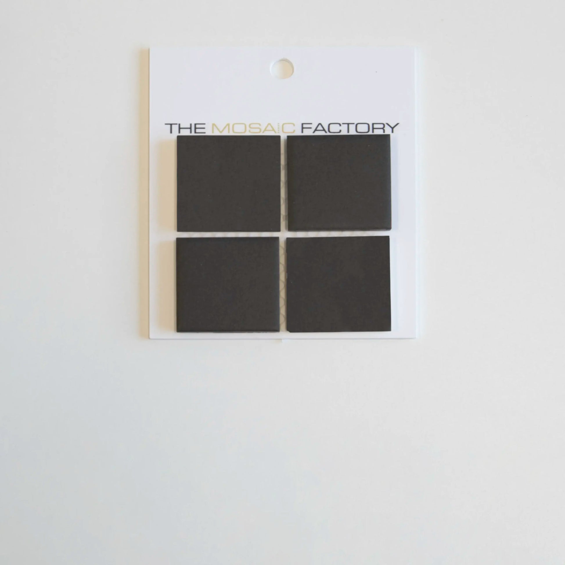 The Mosaic Factory London Mozaiek Tegel Vierkant - Zwart Porselein Ongeglazuurd, R11 309x309 mm - Mozaiektegel.com