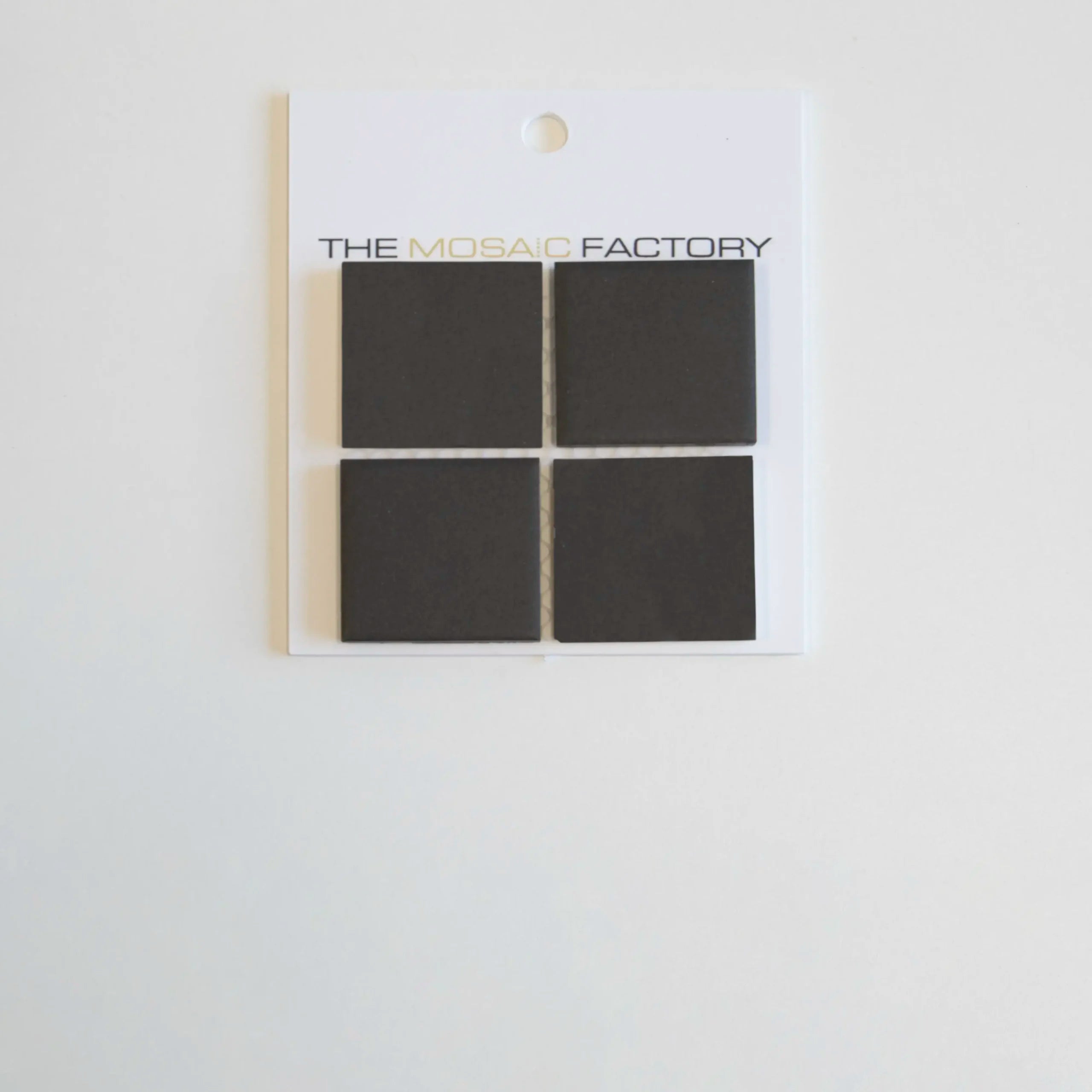 The Mosaic Factory London Mozaiek Tegel Vierkant - Zwart Porselein Ongeglazuurd, R11 309x309 mm - Mozaiektegel.com