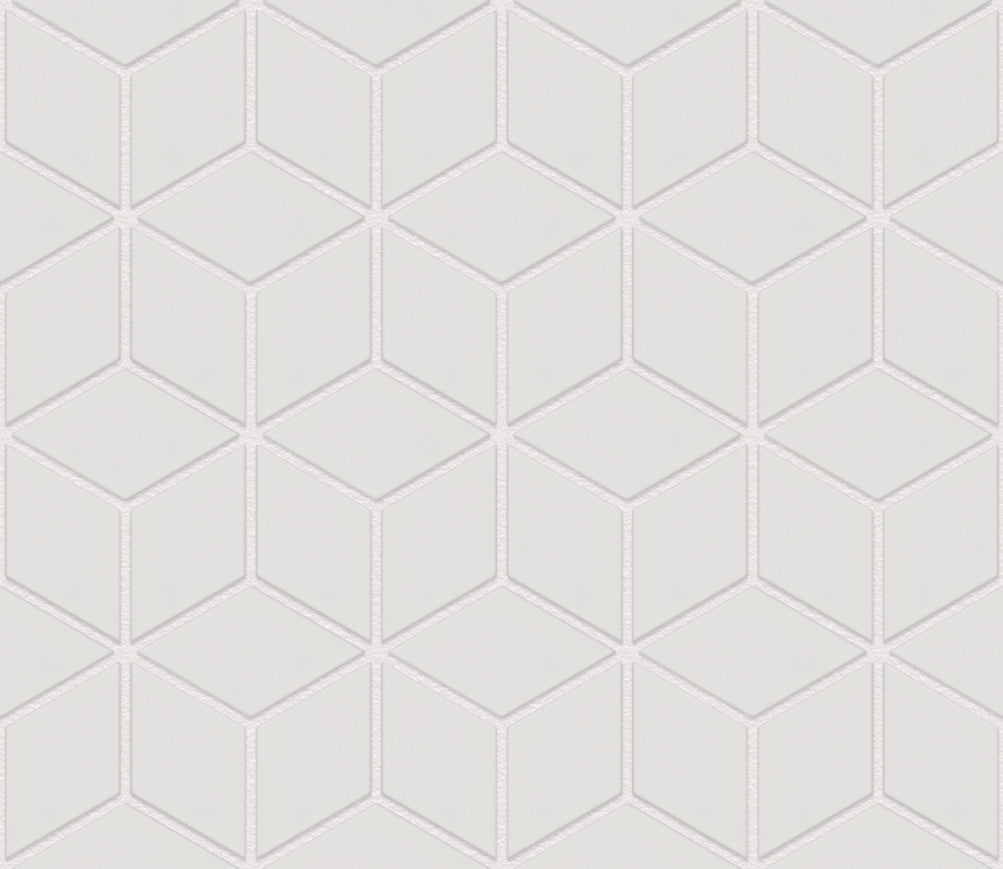 The Mosaic Factory Paris Mozaiek Tegel Cubic - Wit Porselein Geglazuurd 266x305 mm, voeg white