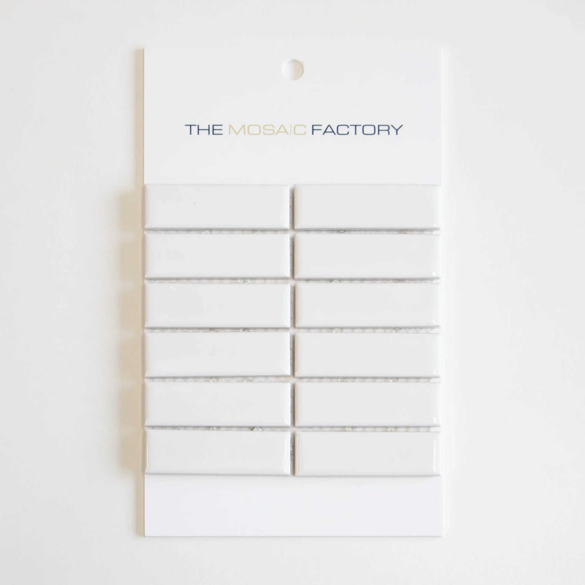 The Mosaic Factory Paris Mozaiek Tegel Rechthoek - Extra Wit Porselein Geglazuurd 300x300 mm - Mozaiektegel.com