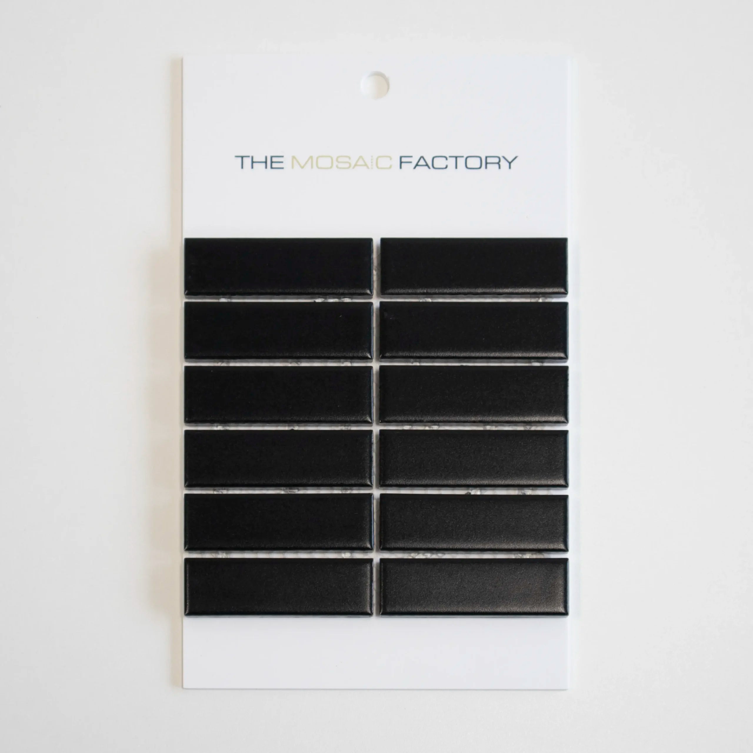 The Mosaic Factory Paris Mozaiek Tegel Rechthoek - Zwart Porselein Geglazuurd 300x300 mm - Mozaiektegel.com