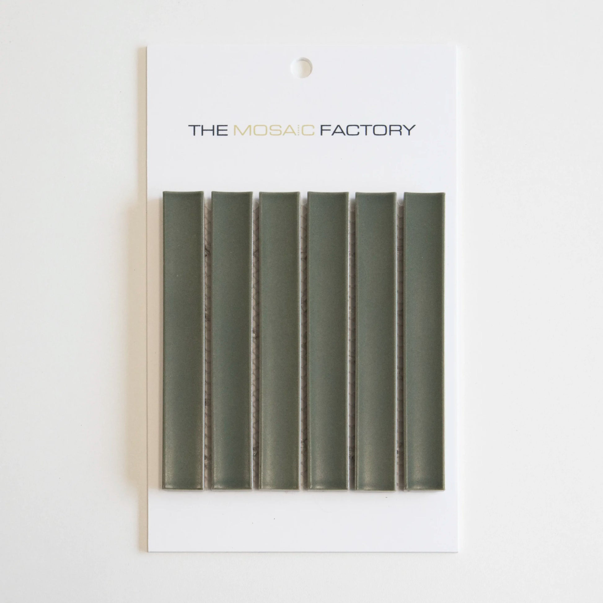 The Mosaic Factory Sevilla Mozaïek Tegel Kitkat Vinger - Army Groen Porselein Geglazuurd 296x299 mm - Mozaiektegel.com